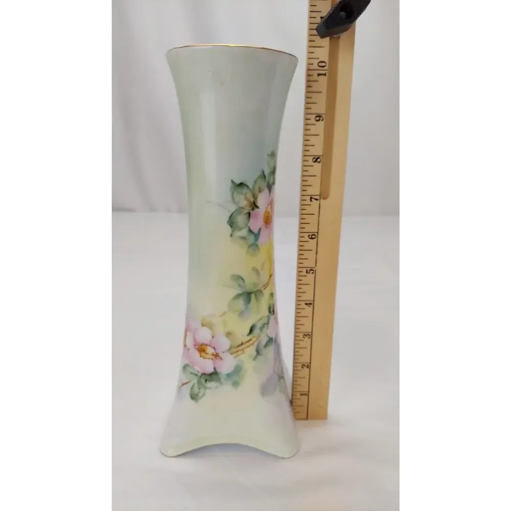 Antique Art Deco Floral Porcelain Bud Vase H&C Heinrich Selb Bavaria Germany